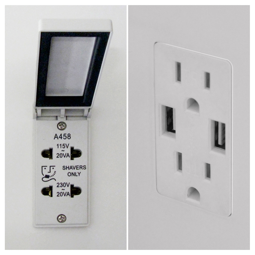 Socket/outlet
A shaver socket or a outlet on the cabinet will makes lift more easy, connect the shaver on the inside socket directly, no need find other sockets, a outlet with USB you can blow dry the hairs and charge you phone 