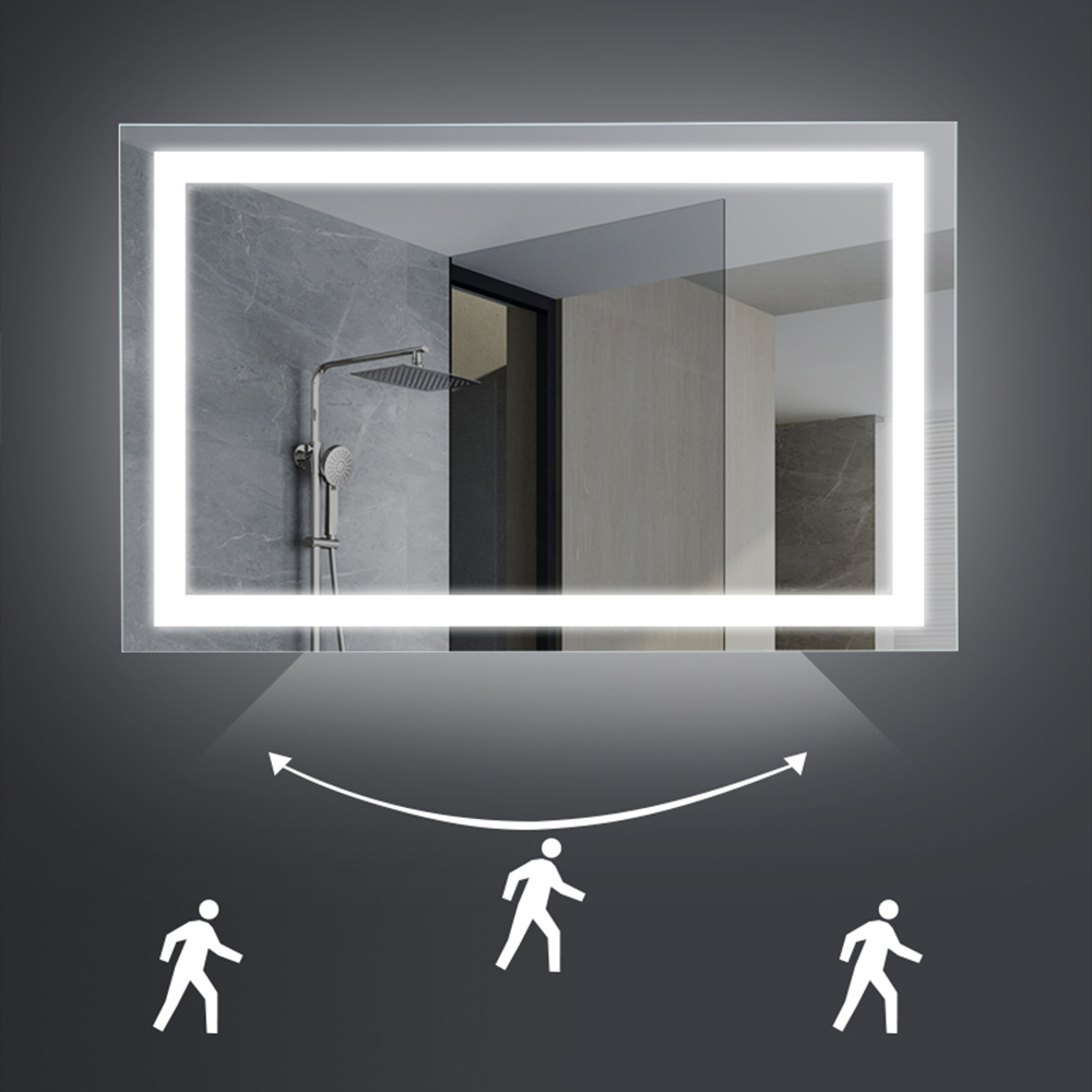PIR sensor switch
Entering the mirror lights up, leaving the mirror slowly lights out, 50-120cm induction lights.