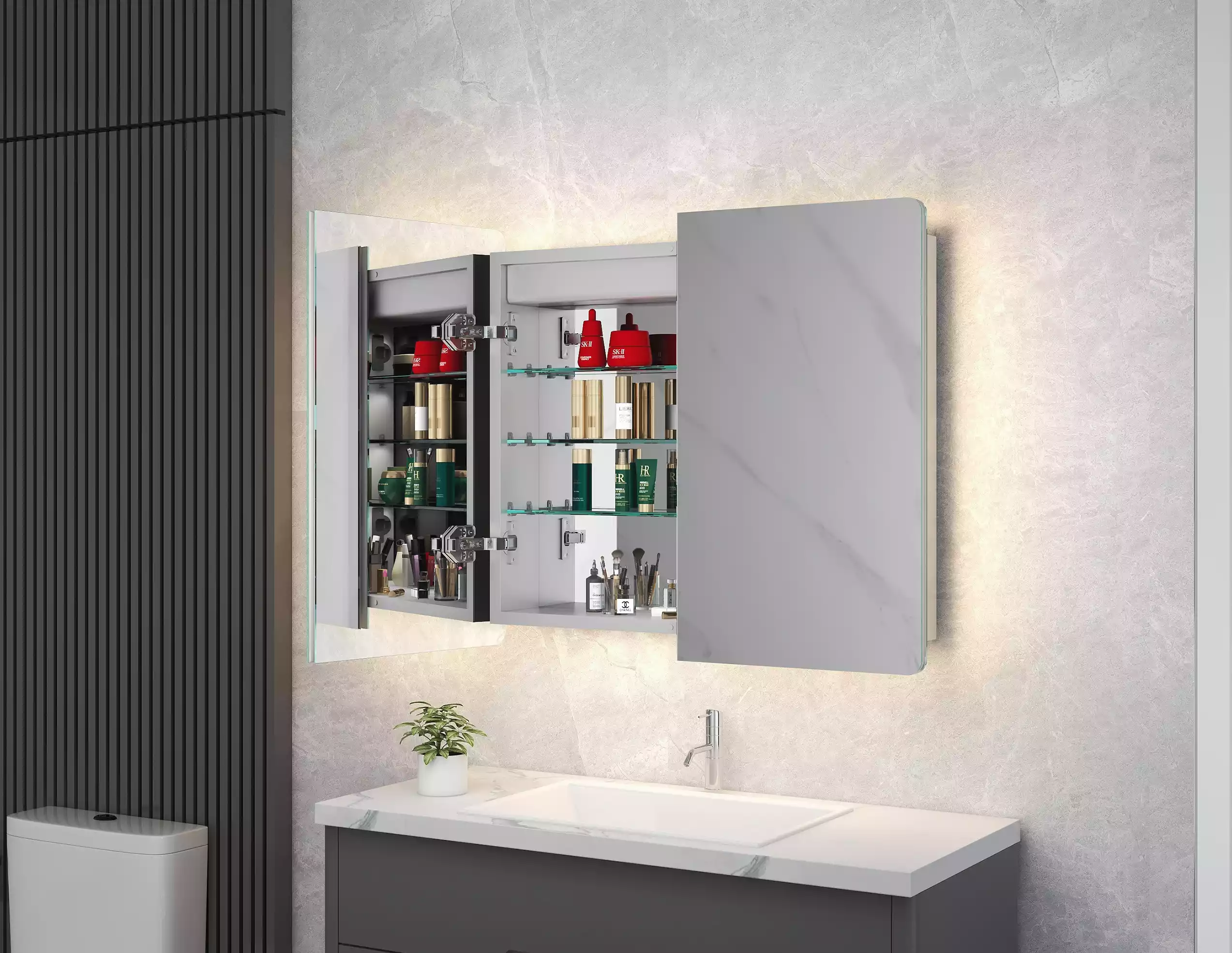 Developed and launched LED mirror cabinet products