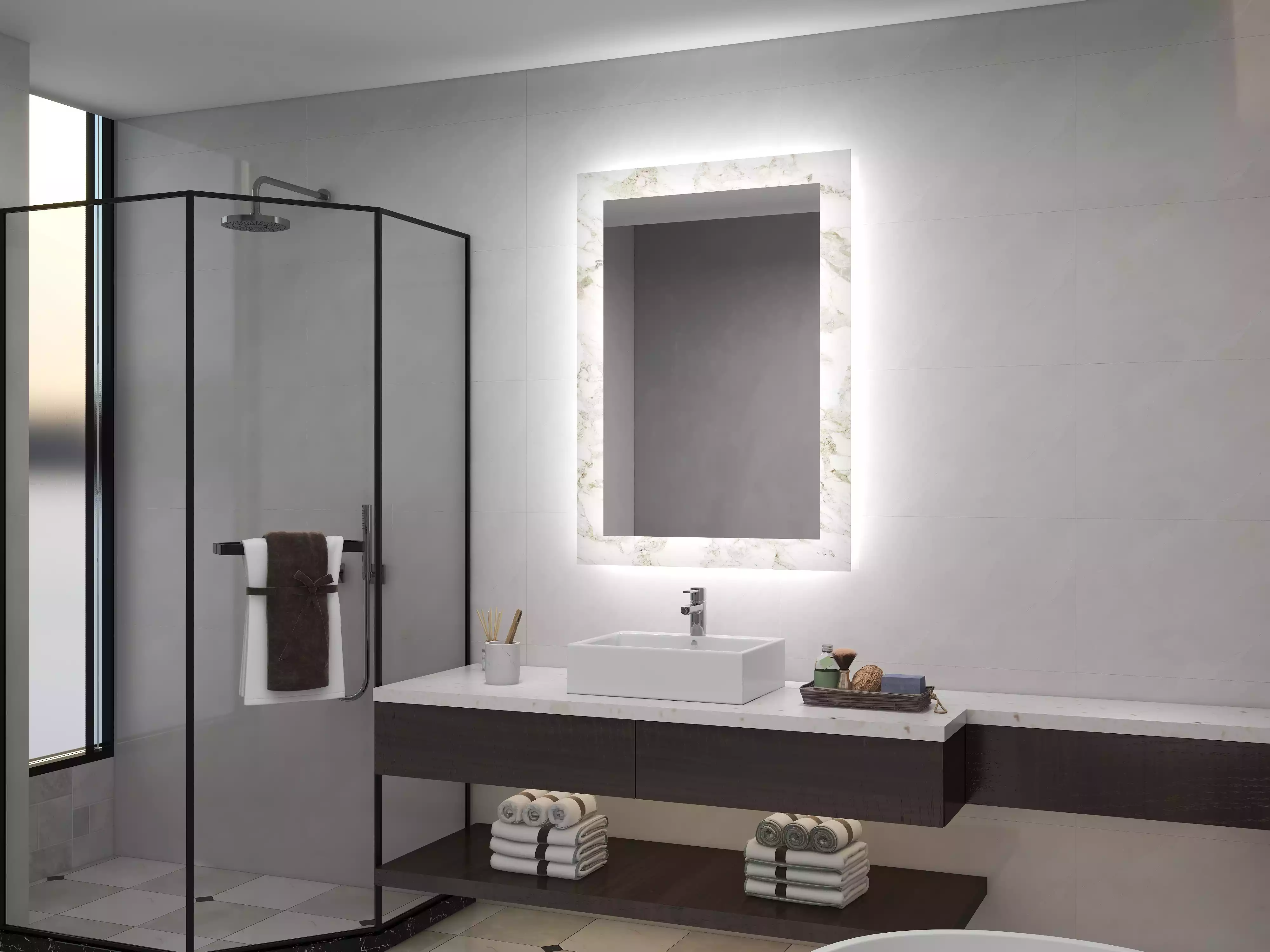 customized mirror with Marble grain.webp